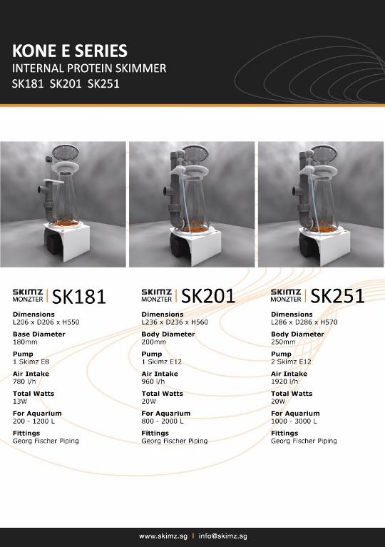 The New Skimz Kone E Series – Internal Protein Skimmer